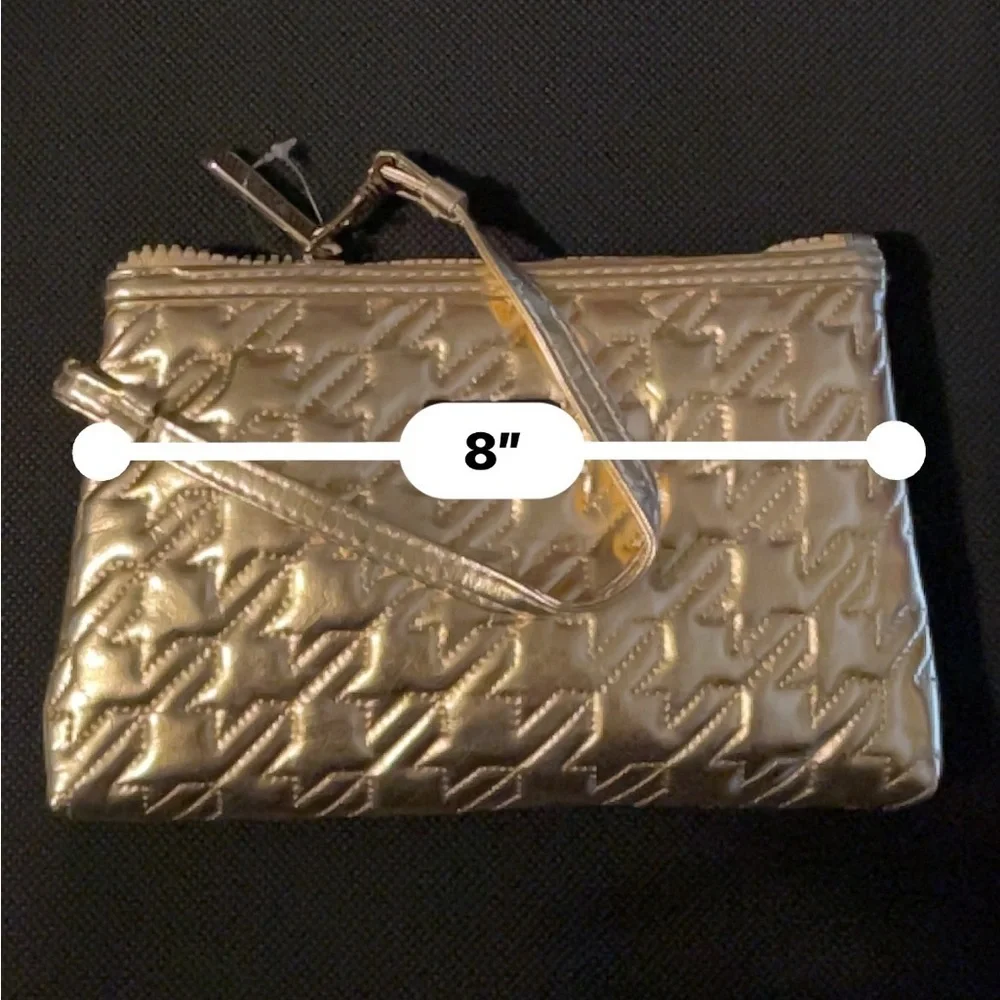 8 x 5 SOHO London NY Pouch Gold Wallet Women's Accessories NWOT